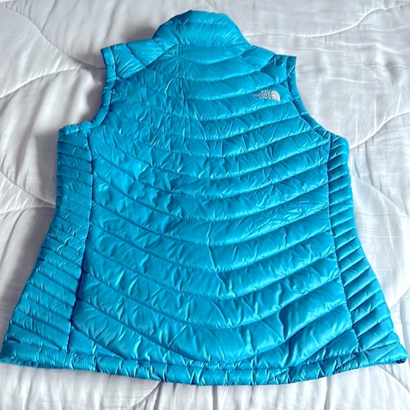 The North Face Woman’s NWT 800 PRO Bright Blue Down Filled Vest size small - Picture 2 of 10